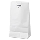 6Lb Duro White Rainbow Paper Bag 6" x 11" x 3-5/8" (120Pcs/Pack)