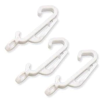 Speedy Streamline Curtain Track Gliders Hooks White 10 Pack