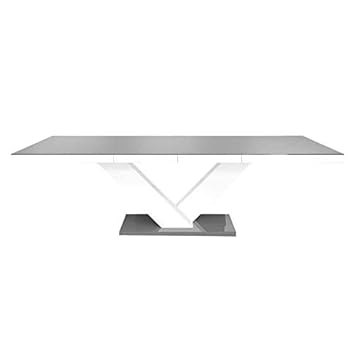 Amazon Com Overstock Victoria Dining Table With Extension Grey