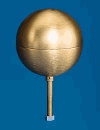 Gold Anodized Aluminum Flagpole Ball Ornament - 4in