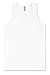JC DISTRO Mens Hipster Hip Hop Basic Tank Top Soft Premium Cotton Jersey Shirts White Large