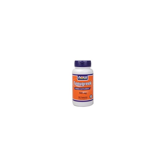 NOW Foods Fenugreek 500mg, 100 Capsules (Pack of 3)