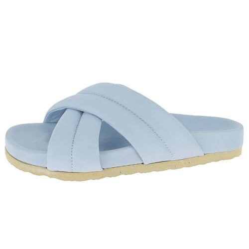 Andrea Conti Damen Pantolette, Mocassino Basso Donna, Blu Pastello, 37 EU