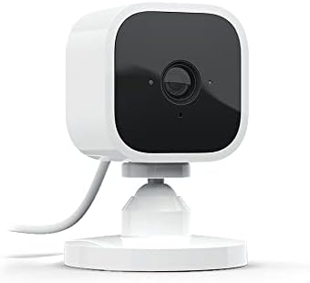 Mini - Videocamera di sicurezza intelligente per interni, plug-in, video HD 1080p, rilevazione di movimento, audio bidirezionale, config. semplice, compatibile con Alexa | 2 videocamere (Bianco)