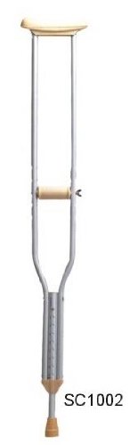 Push Button Aluminum Crutches - Adult (Size Medium), 1 Pair