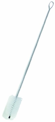 Carlisle 4116400 Sparta Heavy-Duty Pipe Brush, Galvanized Wire, White Polyester Bristles, 5