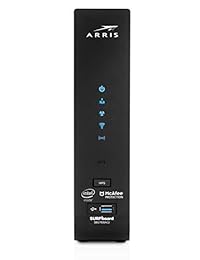 ARRIS SBG7600AC2   Módem de 32 x 8 DOCSIS 3.0 (cable AC2350 WiFi Router McAfee Whole Home Internet Protection), color negro