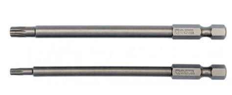 YATO YT-0491 Screwdriver Bits 2pcs - Torx Safety T15x100mm; T27x100mm 1/4" Hex