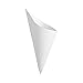 Restaurantware Conetek 11.5-Inch Eco-Friendly White Finger Food Cones: Perfect for Appetizers - Food-Safe Paper Cone - Disposable and Recyclable - 100-CT