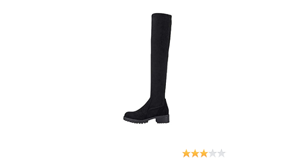 Marypaz, Bota Mosquetera Tacón Medio para Mujer Negro 37 EU : Amazon.es:  Zapatos y complementos