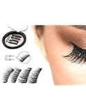 Beau Bien Beauty Triple Magnetic Full Size False Eyelashes Set - Glue Free Full Length Handmade Mink Premium Quality False Glamour Eyelashes Set for Natural Look - Reusable (4 pc)