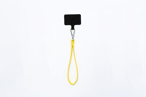 Xoopar – Cordón de Piel reciclada para teléfono, Utiliza tu teléfono de Forma Segura con Nuestra Correa Compatible con Todos los Smartphones – INÉ Wrist Amarillo
