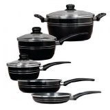 Click Here to See More Images Gibson Eastmont 8-Piece Cookware Set, Black