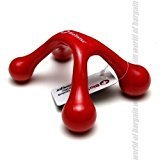 THERAPEUTIC MASSAGER Round Pressure Point Back Body Leg Neck Massaging Tool H016 (Red)