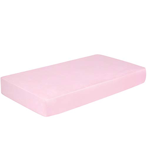 image for TILLYOU Luxury Microfleece Crib Sheet Warm, Ultra Soft Plush Toddler B