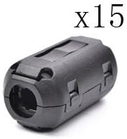 CellCase Black 15Pcs 9mm inner Diameter Magnetic Ferrite Core Cord RFI EMI Noise Suppressor Cable Clip