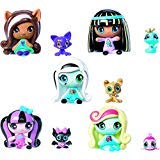 Monster High Minis Draculaura Frankie Stein Clawdeen Wolf Cleo De Nile Lagoona & Pets 5 Set