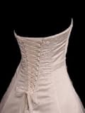 Wedding Gown Zipper Replacement Adjustable Fit Corset Back Kit Lace-Up Champagne Satin