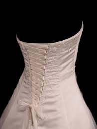 Wedding Gown Zipper Replacement Adjustable Fit Corset Back Kit Lace-Up CHAMPAGNE SATIN