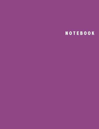 Notebook: Unlined Notebook - Large (8.5 x 11 inches) - 100 Pages - Plum Purple Cover