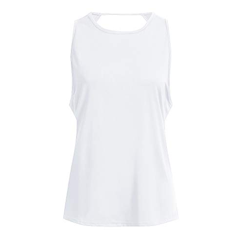 New in Respectful ❈ Women Fitness Vest Racerback Yoga Tank Tops Sexy Open Back Tank Tops T-Shirts & Support Sport Bras White