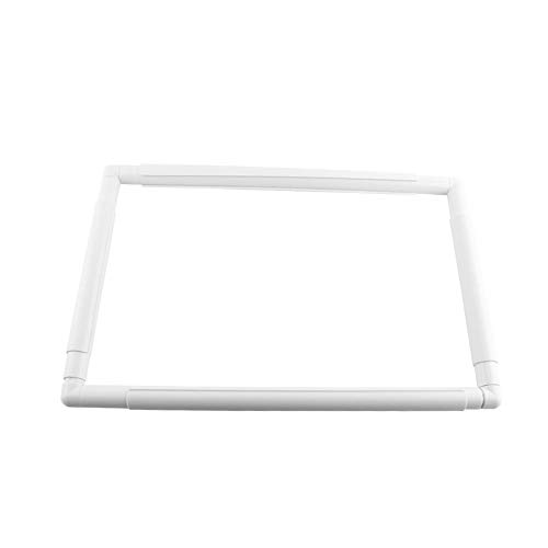 Universal Plastic Rectangle Embroidery Hoop, 43.1 x 27.9cm, Cross Stitch Frame with Clips, DIY Sewing Quilting Craft Tool, Polypropylene Stitching Frame