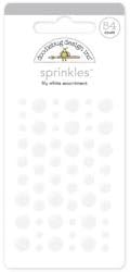 Bulk Buy: Doodlebug Designs (3-Pack) Sprinkles Adhesive Glossy Enamel Embellishments Lily White Dots 54/Pkg MONOS-4013