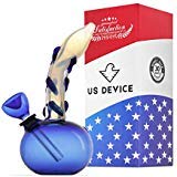 Glass Water Big Chamber Bub 5.5 inch Light Red Pattern (Blue, 1)