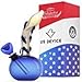 Glass Water Big Chamber Bub 5.5 inch Light Red Pattern (Blue, 1)