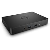 Dell WD15 **For USB-C laptops only** Dock with 130-Watt Adapter, Dual FHD Display or One QHD Display, 3 x USB 3.0, GB LAN, Genuine UK Dell Part 452-BCDJ (1NPF0)