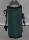 Water Bottle Cooler Insulator Neoprene with Snap, Forest Green