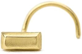 Studio Meme Handmade Nose Studs available in solid 14k Gold 16 Gauge