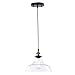 Light Society Classon Edison Pendant Light, Clear Glass Shade with Antique Brass Finish, Vintage Modern Industrial Lighting Fixture (LS-C171)