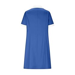 Womens Housekeeping Maid Uniform Dress Button Down