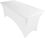 Utopia Kitchen Stretchable 6 Feet White Tablecloth