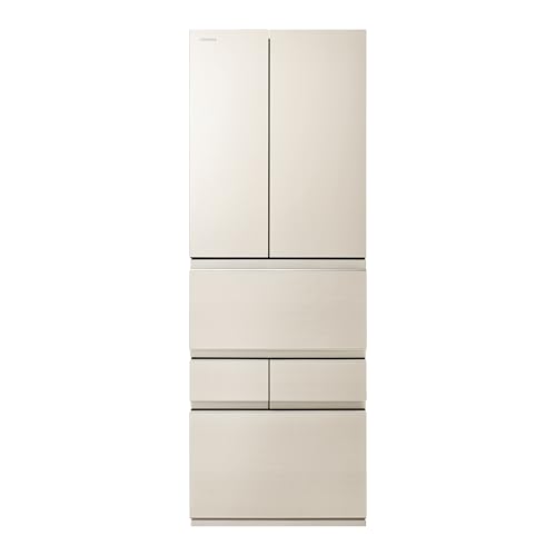 TOSHIBA(東芝) 冷蔵庫 幅65.0㎝ 461L フレンチドア GR-Y460FZ(UC) グレインアイボリー 6ドアタイプ 野菜室がまんなか