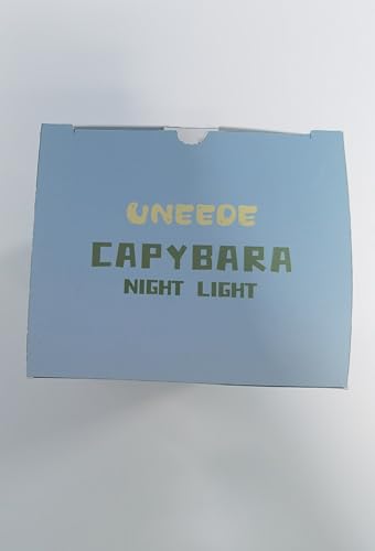 UNEEDE Capybara Night Light, Cute Animal Silicone Nursery Night Light Rechargeable Table Lamp Bedside Lamp with Touch Sensor for Bedrooms, Living Room Squish Capybara Stuff Gifts