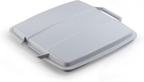 Durable DURABIN Eco Lid Black for 90 Litre Waste Bin - Blue Angel Certified - Made from Recycled Plastic - Includes Gripping Handle for Easy Use - Pack of 6