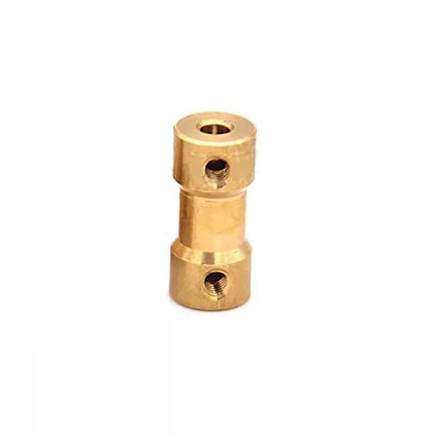 BOXONLY D9mm x L20mm Brass Shaft Rigid Coupler Connector Motor Adapter Couplers,Rigid Coupling, 2mm to 4mm