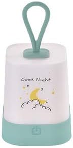 LED Night Light LED Lamp with Touch Sensor tranquiliza Lights QUITAMIEDOS Portable Lamp USB Rechargeable Silicone The Bed/Table Lamp for Children Old Couples 8 * 9.8 cm Green [Energy Class A+++]