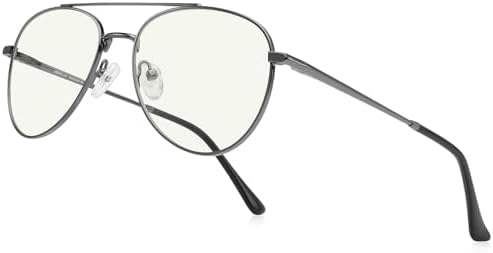 Caddis Silver Aviator Metal Frame Progressive Reader Glasses 2.5 Retro Aviator Clear and Gray Reading Glasses - Hux - Etsy main image 4
