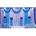 Intbuying Blue Wedding Reception Backdrop Decorations Ceremony Background