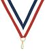Gold Lamp of Knowledge Academic Die Cast Medal - 2.75 Inches - Includes Red, White & Blue V-neck Ribbon