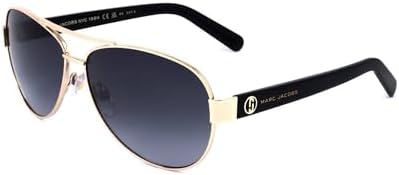 Marc Jacobs Unísex Black Frame Sunglasses w/Gold Accents & Gradient Gray Lenses Amazon.com: Marc Jacobs Unisex Sunglasses, 807/9o Black, 61  main image 3