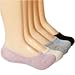 Yolev Liners Women's Low Cut Socks No Show Hidden Cotton Loafers Socks 5 Pairs (Color 1)