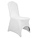 Amon Tech 50Pcs Arched Front Polyester Spandex Flat Chair Cover Stretchable Protector Slipcovers for Wedding Party Banquet Dining Decoration