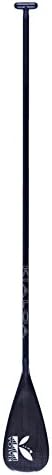 KIALOA Paddles Methane II Ergo Grip Carbon/Fiberglass Stand Up Paddles Board Paddle, Cut To Order, Black, 86"