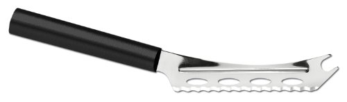 Rada Cutlery Cheese Knife â€“ Stainless Steel Serrated Edge With Black Steel Resin Handle, Made in the USA