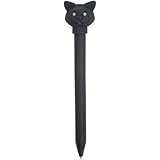 Kikkerland Cat LED Ballpoint Pen, Black (4421C)