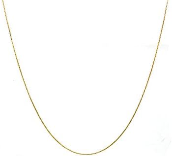 Chelsea Jewelry Basic Collections 1.5mm Wide Round Box Chain Necklace. (24 inches gold plated base)